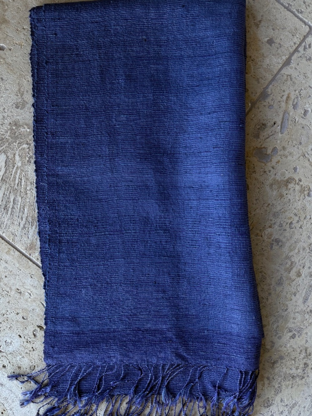 Purple Raw Silk Scarf